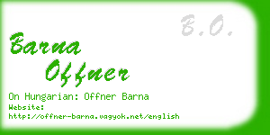 barna offner business card